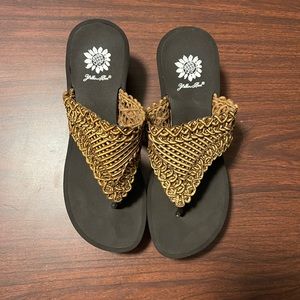 Yellow Box flip flops